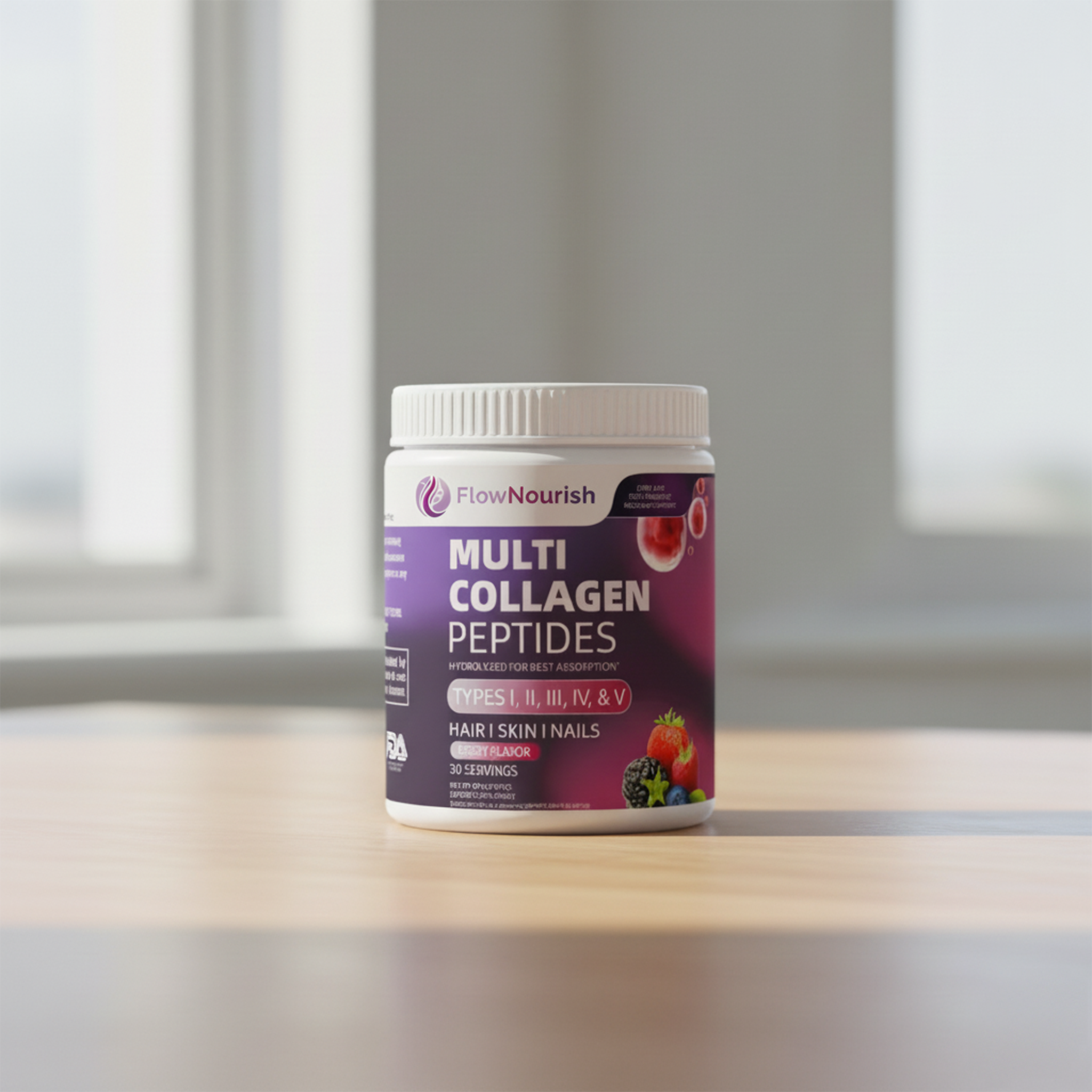 Multi Collagen Peptide Powder - Types I-V Collagen