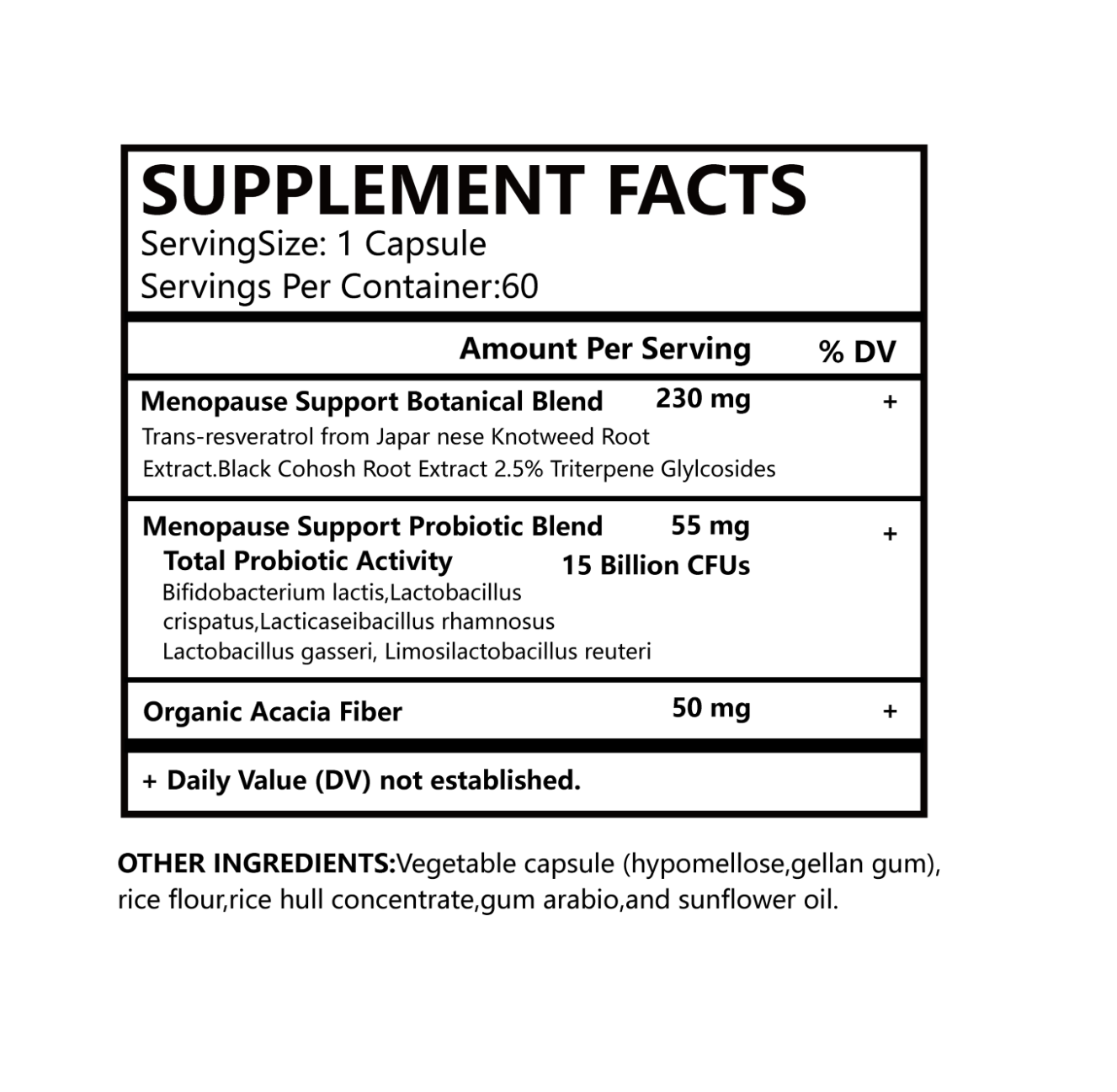 Menopause Support: Hot Flash Relief + Bloating Probiotic