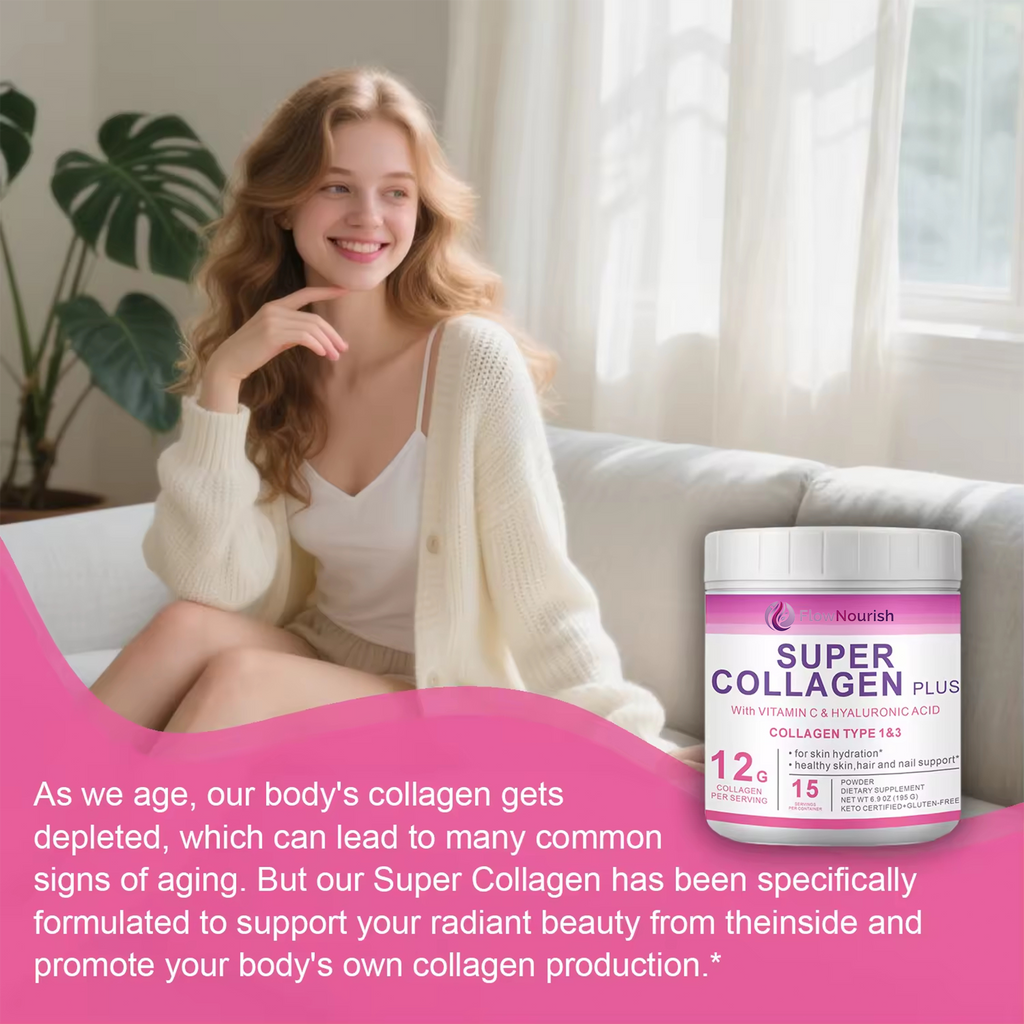 Super Collagen Powder – Type I & III with Vitamin C + Hyaluronic Acid